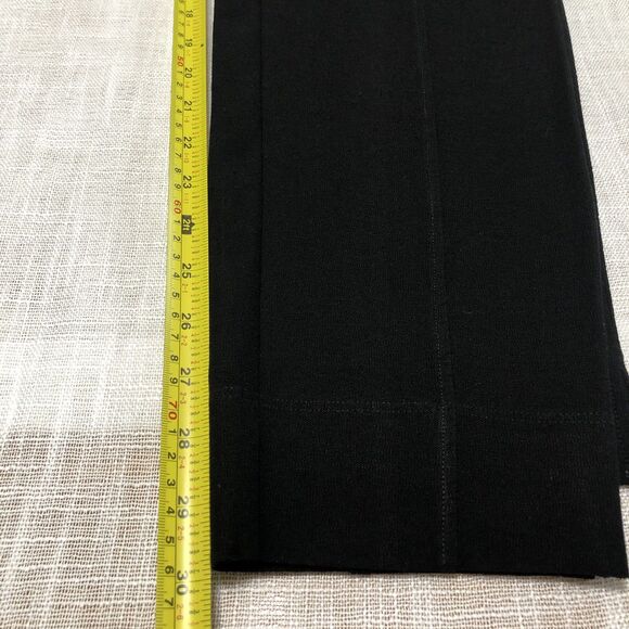 Eileen Fisher Crepe Pants Women L Black Slim Fit Center Seam Minimalist Preppy - Picture 14 of 16